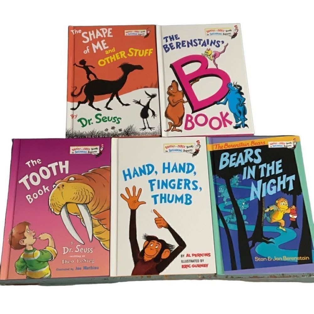 Dr Seuss Childrens Books Bright and Early Beginning Beginners Set of 5 Hardcover - Picture 1 of 2